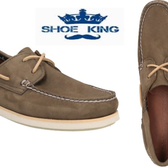 TIMBERLAND  MEN\'S ATLANTIS BREAK LEATHER BOAT SHOES OLIVE NUBUCK A2HZ9 ALL SIZES